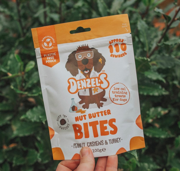 Denzel's Nut Butter Bites For Dogs Peanut Cashews & Turkey