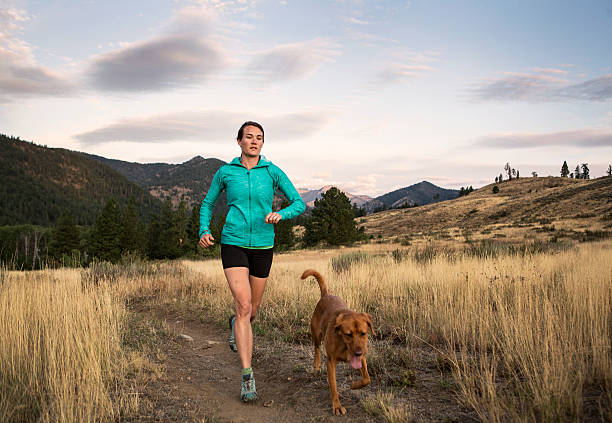 Woman demonstrating exercising with your pet